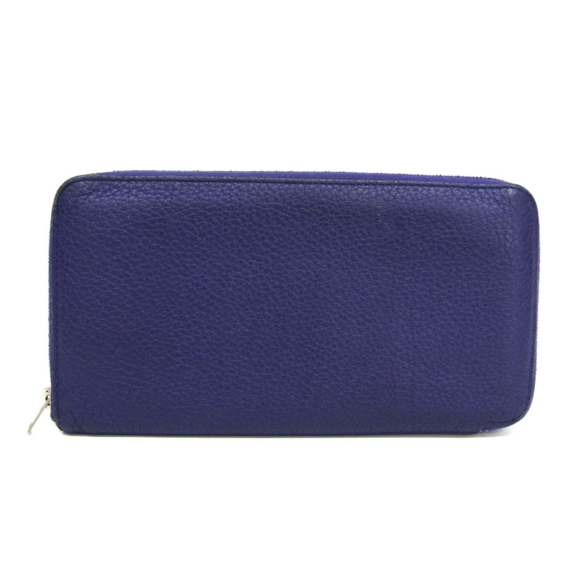 Hermes Azap Long Classic Men,Women Taurillon Clemence Leather Long Wallet (Bi...